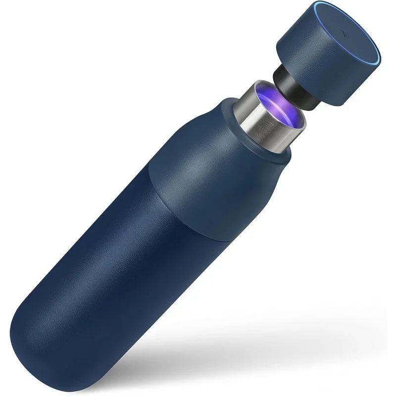 Self-Cleaning Insulated Stainless Steel Water Bottle – 25 oz (Monaco Blue)