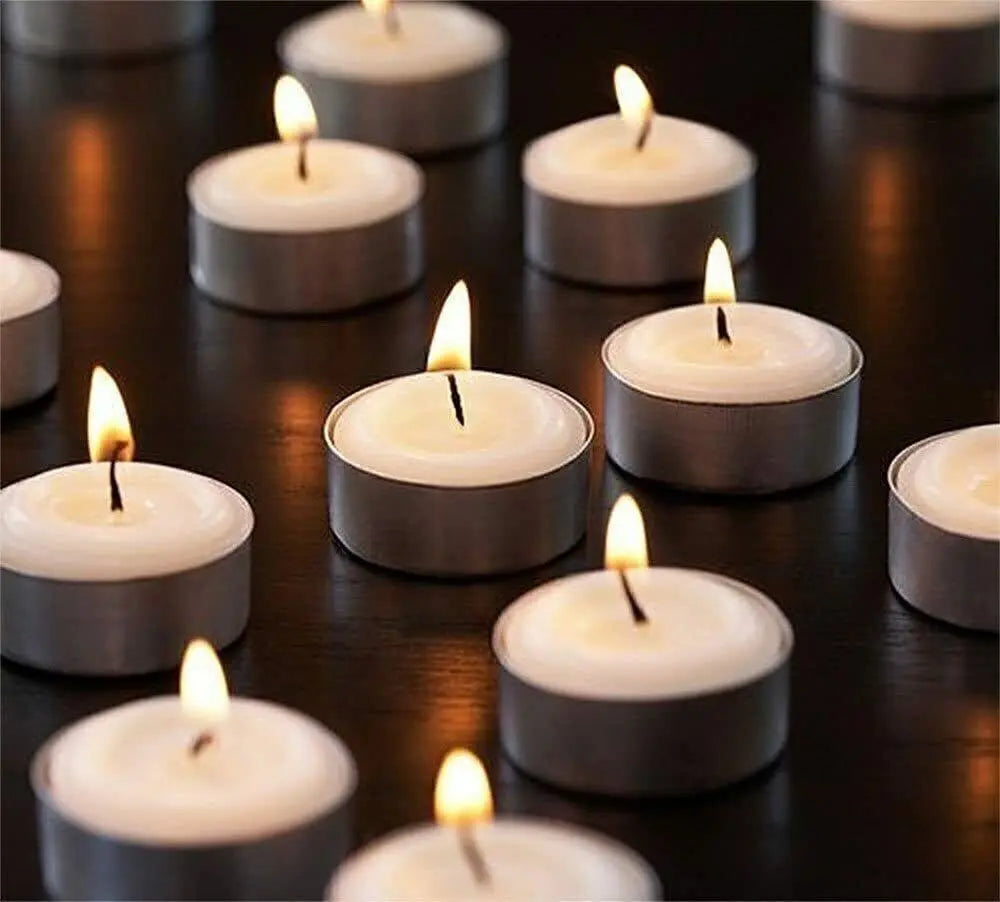 200-Pack White Unscented Tealight Candles (4-Hour Burn Time)