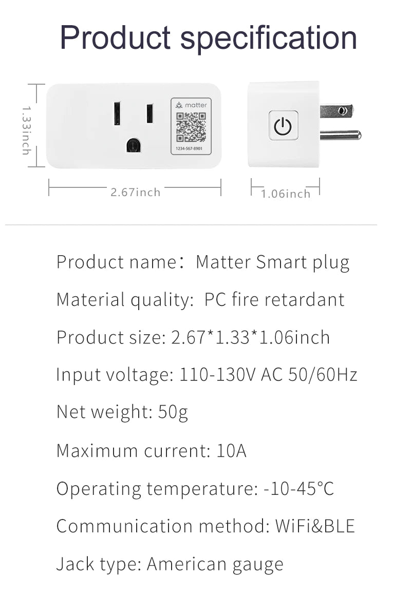 WiFi Mini Smart Socket (10A, US)