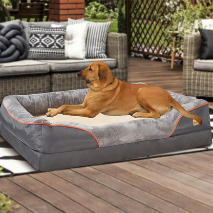 BORWART Orthopedic Memory Foam Dog Bed – Extra-Large Comfort for Restful Sleep