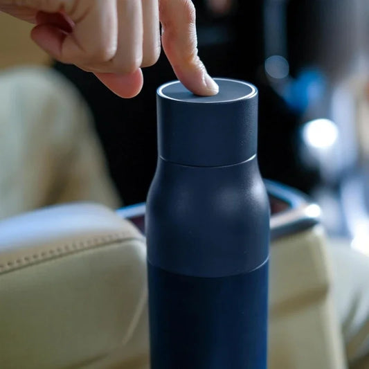 Self-Cleaning Insulated Stainless Steel Water Bottle – 25 oz (Monaco Blue)