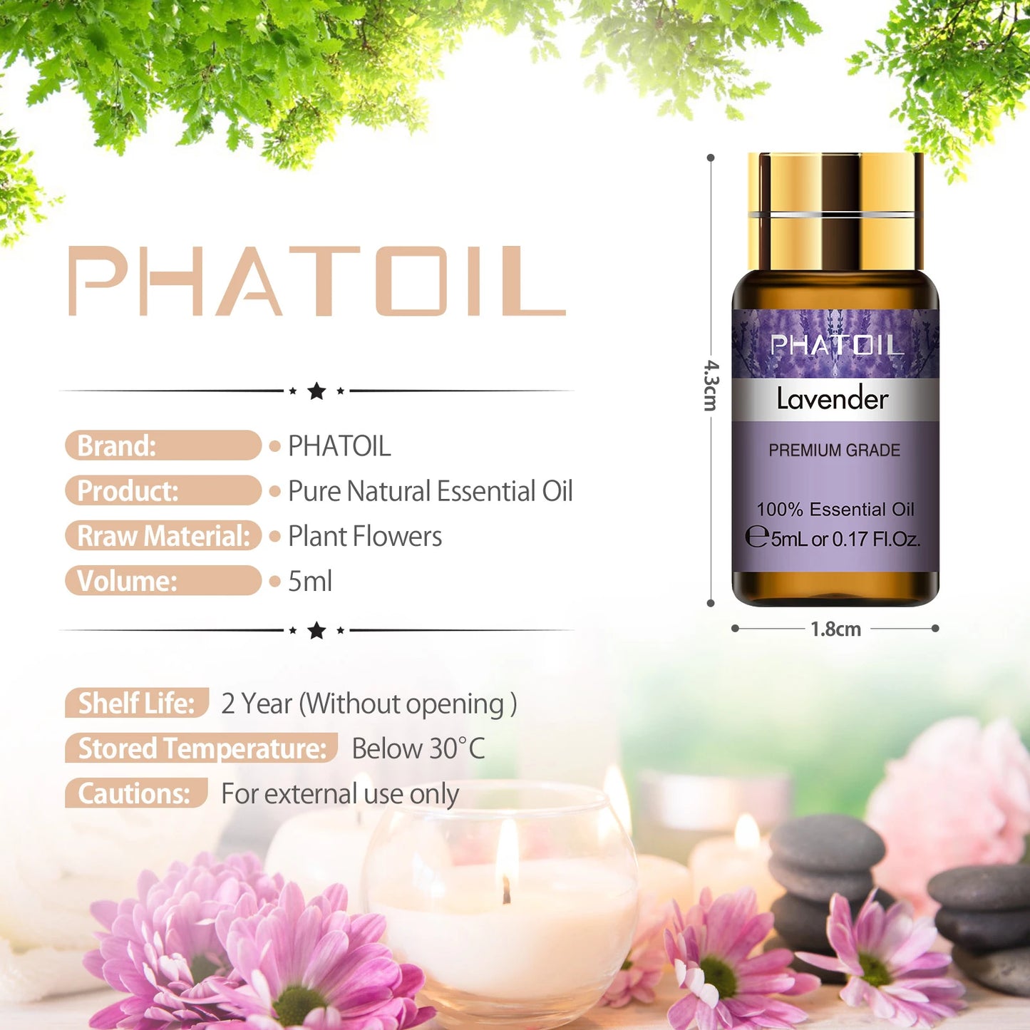 PHATOIL 15-Piece Pure Essential Oils Gift Set – 100% Natural Plant Extract