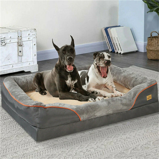 BORWART Orthopedic Memory Foam Dog Bed – Extra-Large Comfort for Restful Sleep