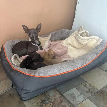 BORWART Orthopedic Memory Foam Dog Bed – Extra-Large Comfort for Restful Sleep