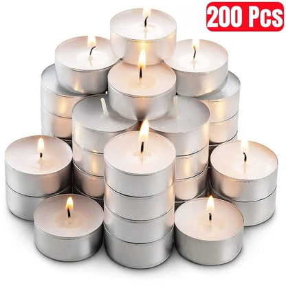 200-Pack White Unscented Tealight Candles (4-Hour Burn Time)