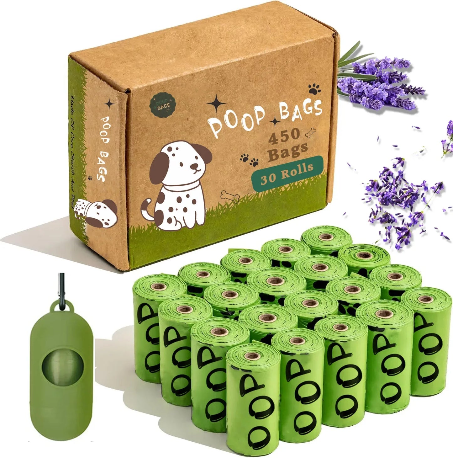 Biodegradable Pooper Scooper Bags — Eco-Friendly &amp; Lavender Scented