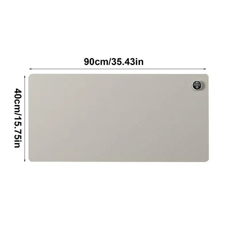 Extra-Large Heated Desk Pad – PU Leather Hand Warmer &amp; Writing Surface