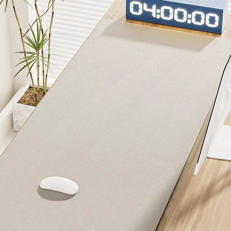 Extra-Large Heated Desk Pad – PU Leather Hand Warmer &amp; Writing Surface
