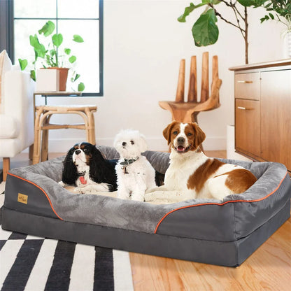 BORWART Orthopedic Memory Foam Dog Bed – Extra-Large Comfort for Restful Sleep