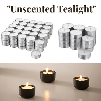 200-Pack White Unscented Tealight Candles (4-Hour Burn Time)