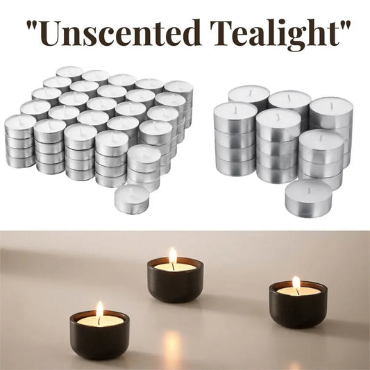 200-Pack White Unscented Tealight Candles (4-Hour Burn Time)